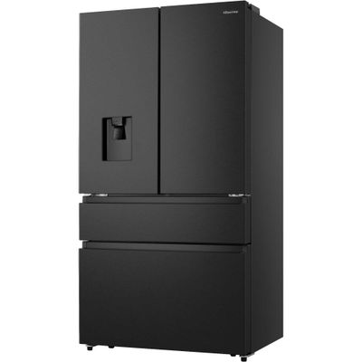 Hisense 579 Litre PureFlat French Door American Fridge Freezer - Black Steel