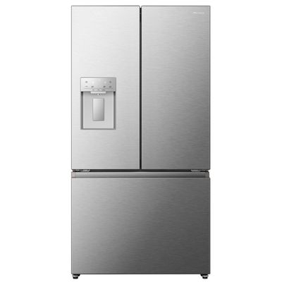 Hisense 634 Litre French Style American Fridge Freezer - Stainless Steel