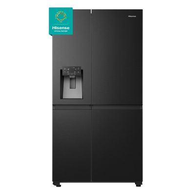 HISENSE PureFlat Infinite RS818N4IFE American-Style Smart Fridge Freezer - Black Stainless Steel, Stainless Steel