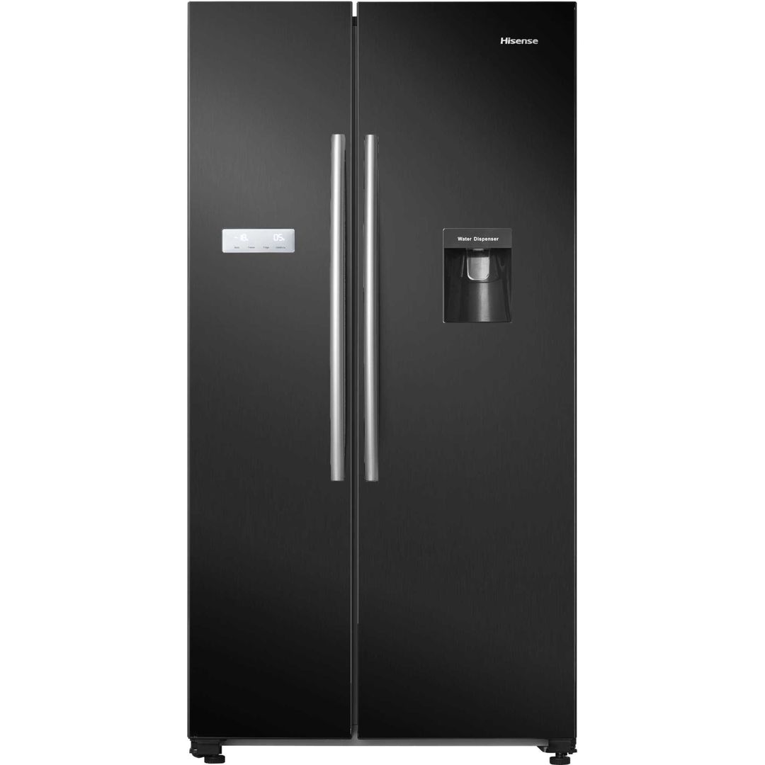 Hisense 578 Litre Side-By-Side American Fridge Freezer - Black - Image 1
