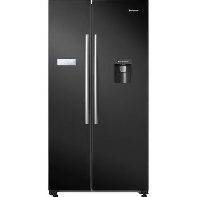 Hisense 578 Litre Side-By-Side American Fridge Freezer - Black