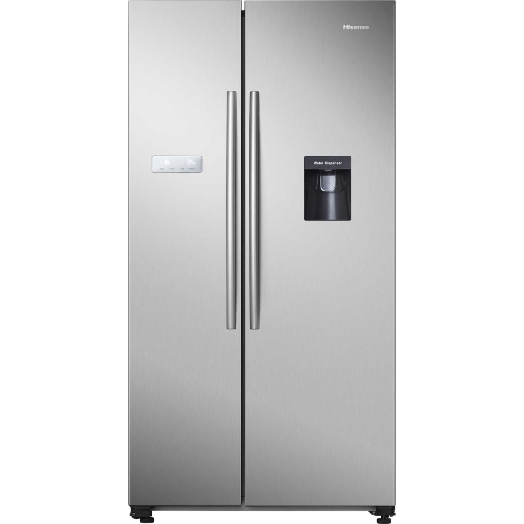 Hisense 578 Litre Side-By-Side American Fridge Freezer -Silver - Image 1