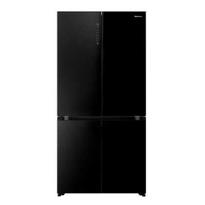 Hisense KitchenFit 591 Litre Four Door American Fridge Freezer - Black - Thumbnail 2