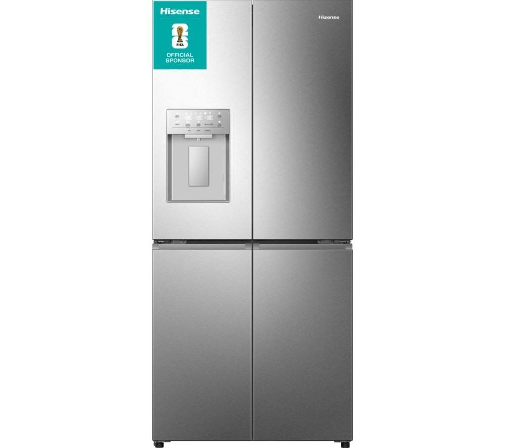HISENSE PureFlat Slim RQ5P470SYID Fridge Freezer - Silver, Silver/Grey - Image 1
