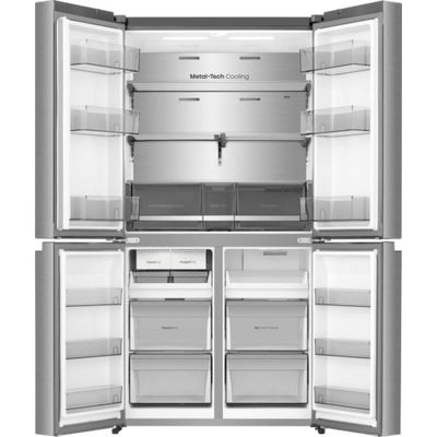 Hisense PureFlex 640 Litre Four Door American Fridge Freezer - Stainless Steel