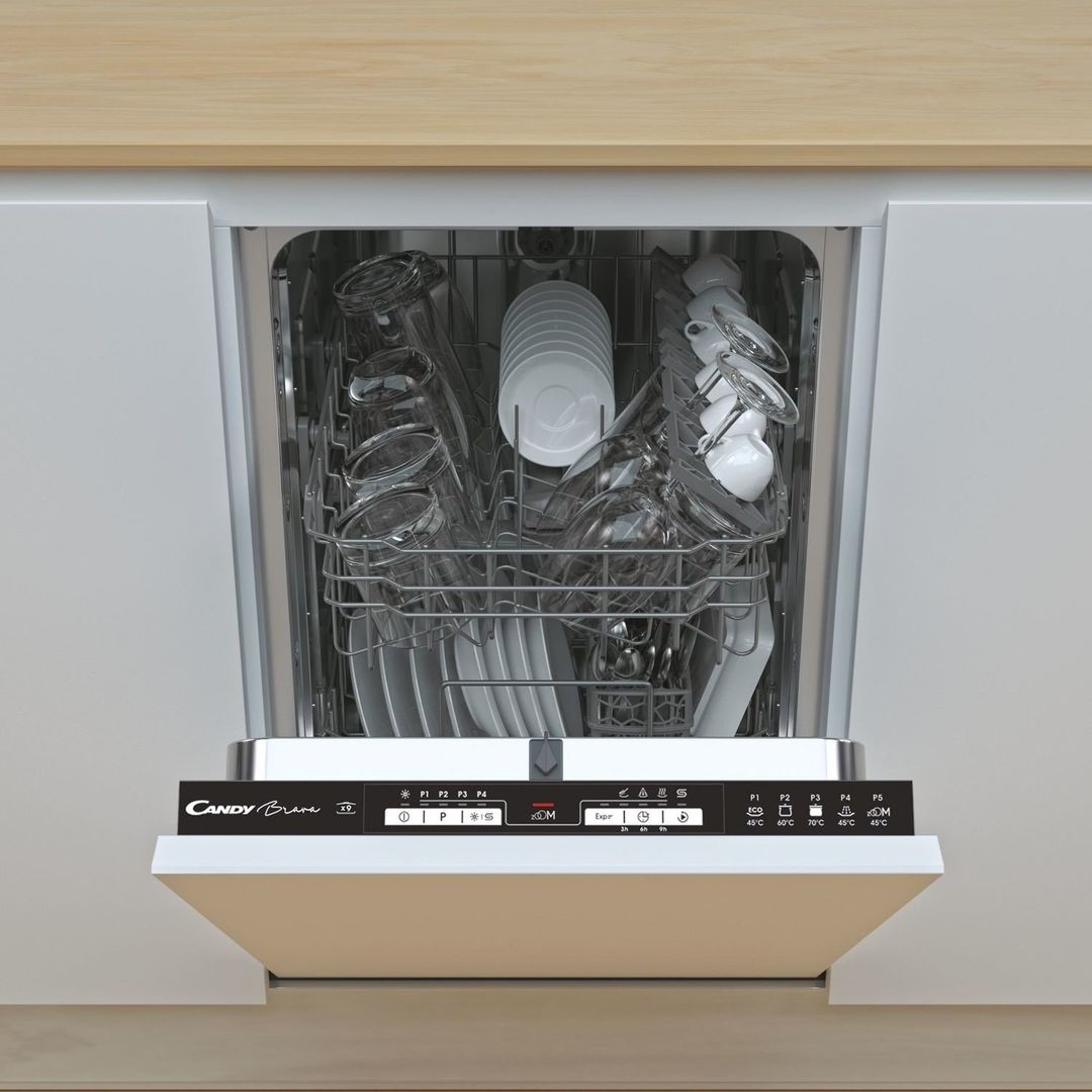 CANDY Brava CDIH 2L952-80 Slimline Fully Integrated Dishwasher, Black - Image 1