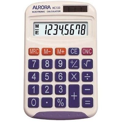 Aurora HC133 calculator Pocket Basic White