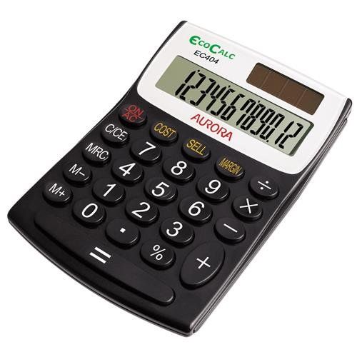 Aurora EC404 calculator Pocket Basic Black - Image 1