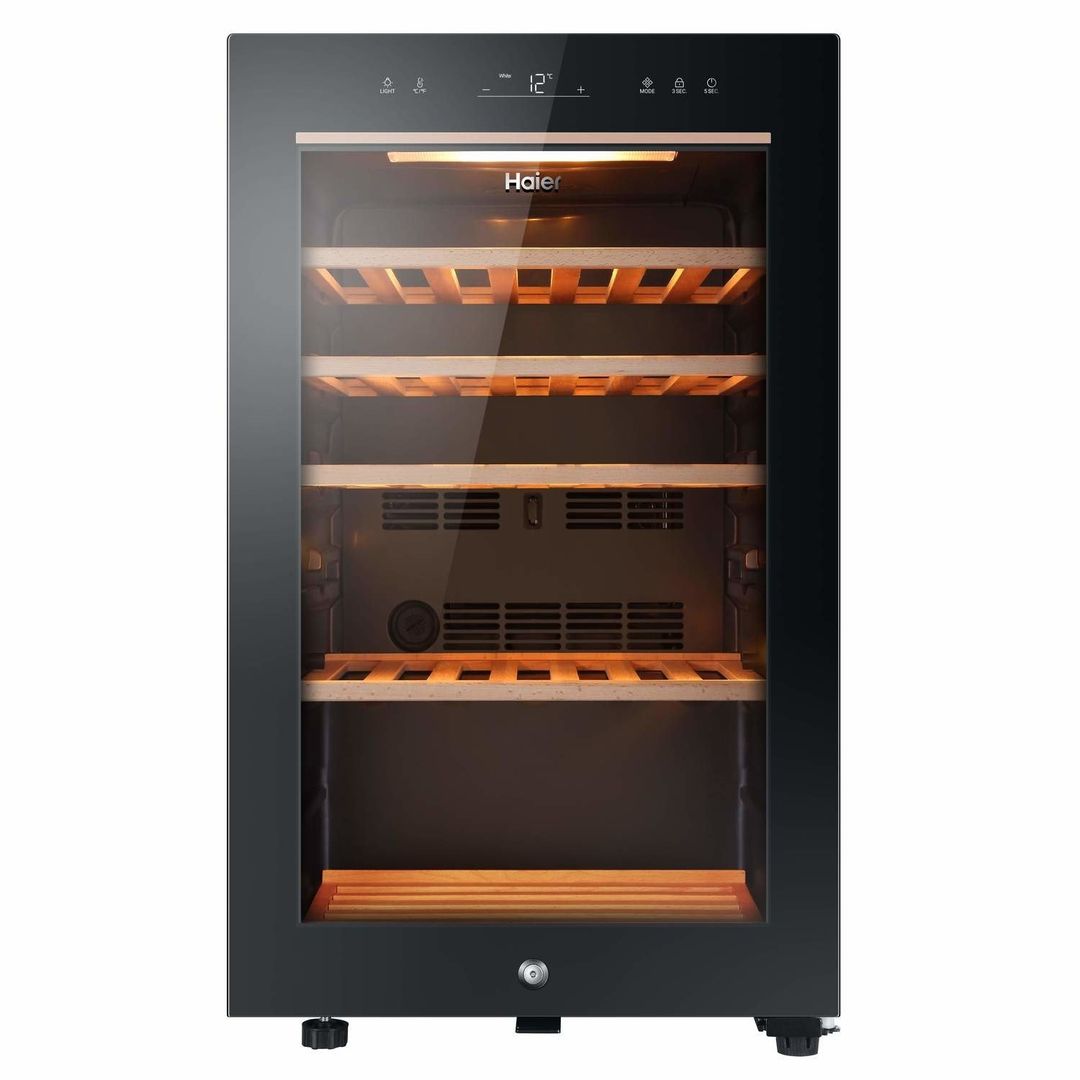 HAIER HWS49GA Wine Cooler - Black, Black - Image 1