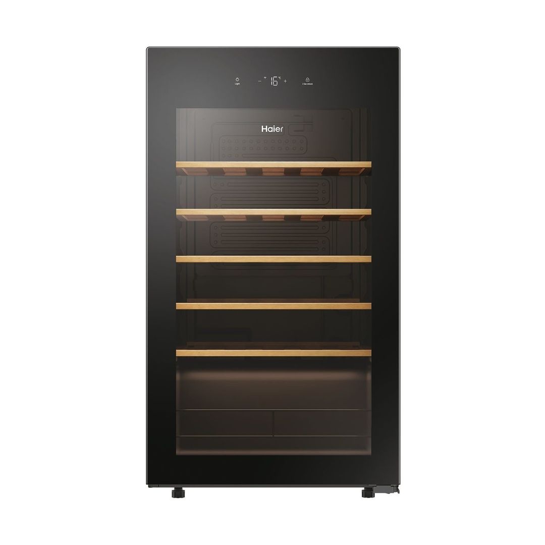 HAIER HWS34GGH1K Wine Cooler - Black, Black - Image 1