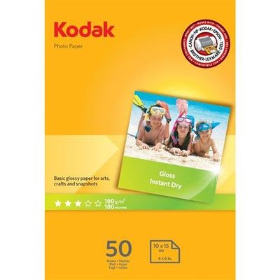 KODAK 100 x 150 mm Photo Paper - 50 Sheets