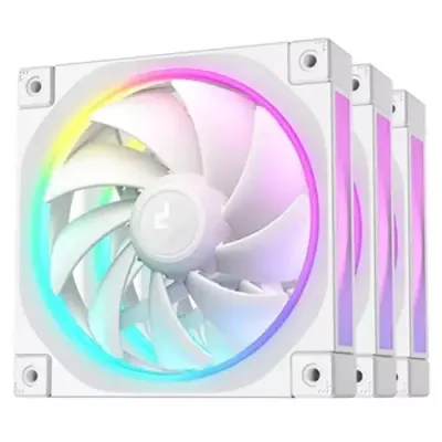 DeepCool FL12 WH-3 in 1 Computer case Fan 12 cm White 3 pc(s) - Thumbnail 2