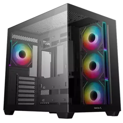 DeepCool CG530 4F Dual Chamber Mid-Tower ATX PC Case - Black - Thumbnail 2