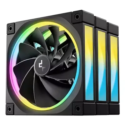 DeepCool FL12R-3 IN 1 Computer case Fan 12 cm Black 3 pc(s) - Thumbnail 2
