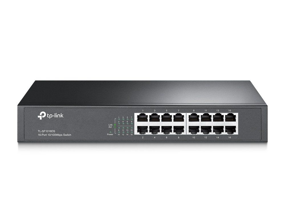 TP-Link TL-SF1016DS network switch Unmanaged Fast Ethernet (10/100) 1U Black - Image 1