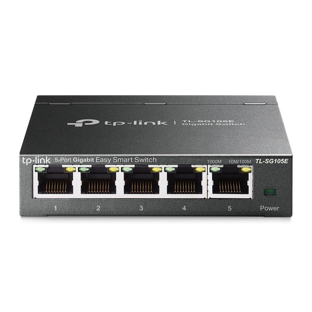 TP-LINK TL-SG105E Network Switch - 5 port, Silver/Grey - Image 1