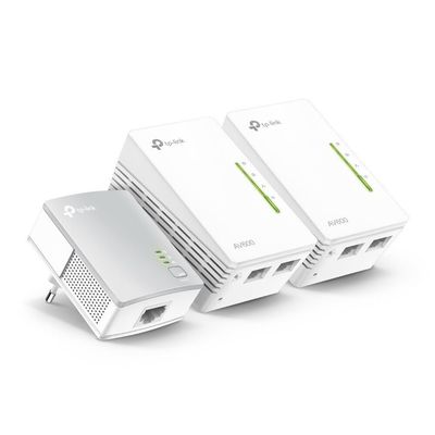 TP-Link AV500 Powerline WiFi Extender with 2 LAN ports 3 units pack