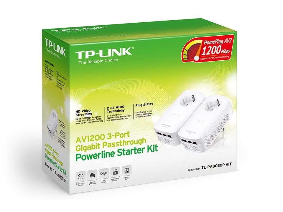 TP-Link TL-PA8030P KIT 1200 Mbit/s Ethernet LAN White 2 pc(s) - Image 1