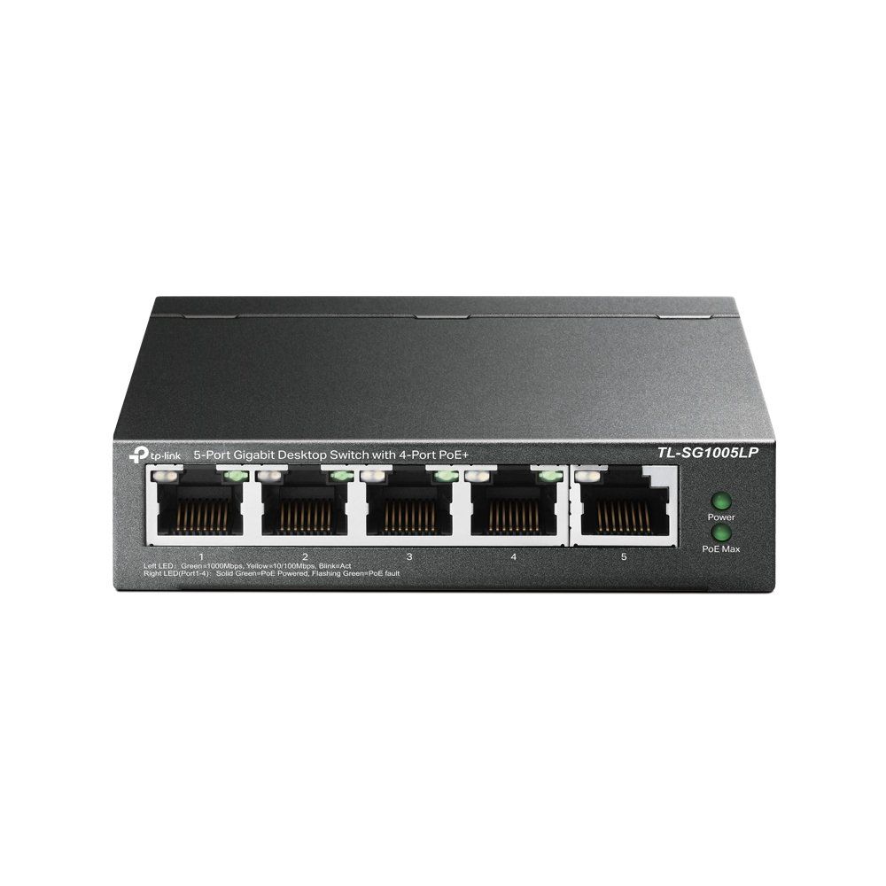 TP-Link TL-SG1005LP network switch Unmanaged Gigabit Ethernet (10/100/1000) Power over Ethernet (PoE) Black - Image 1
