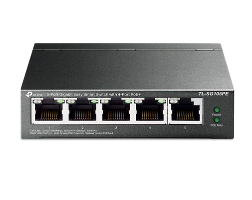 TP-Link 5-Port Gigabit Easy Smart PoE Switch with 4-Port PoE+ - Thumbnail 2