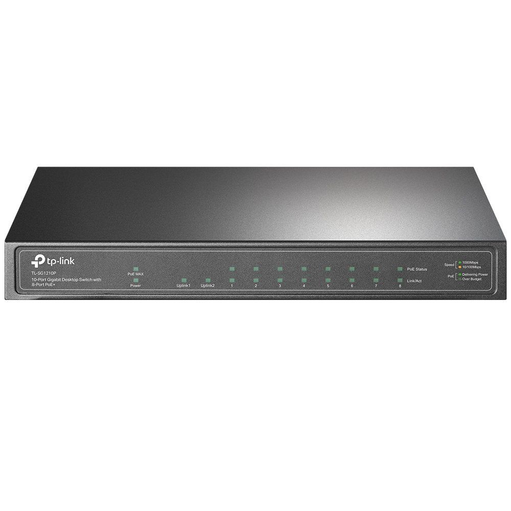 TP-Link 10-Port Gigabit Desktop Switch with 8-Port PoE+ - Image 1