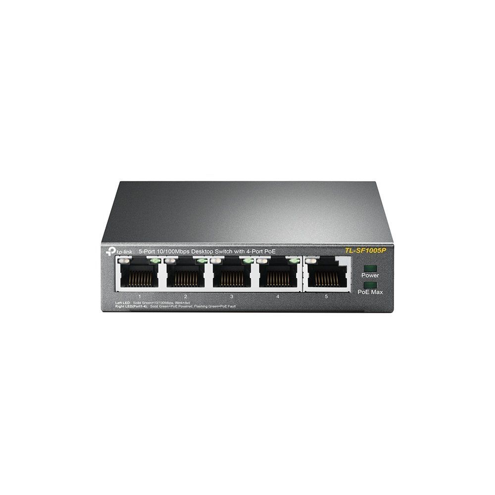TP-Link 5-Port 10/100Mbps Desktop PoE Switch with 4-Port - Image 1