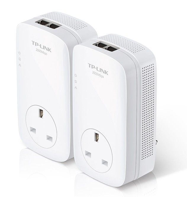 TP-Link AV2000 2-Port Gigabit Passthrough Powerline Starter Kit - Image 1