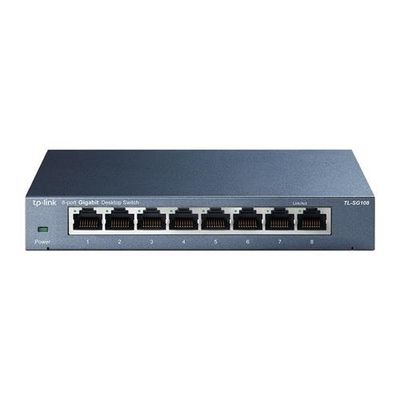 TP-Link TL-SG108 network switch Unmanaged L2 Gigabit Ethernet (10/100/