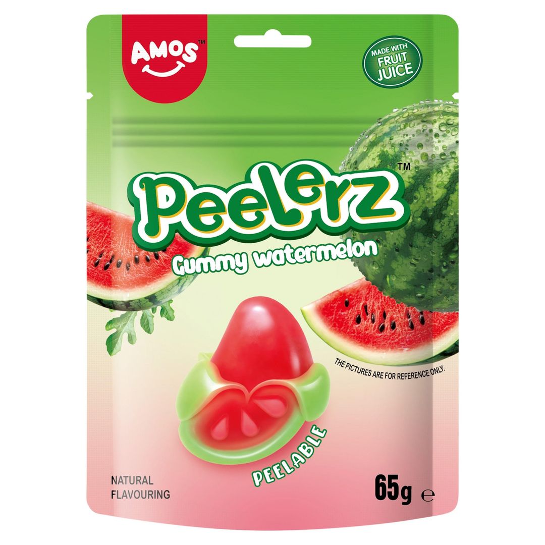 Amos Peelerz Gummy Watermelon 65g - Image 1