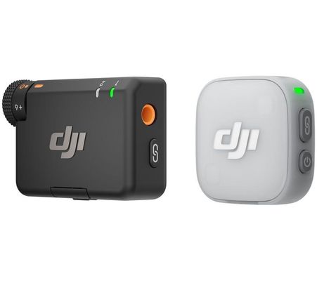 DJI Mic Mini 2 (1 TX 1 RX) Wireless Microphone Kit - Grey & Black, Black,Silver/Grey