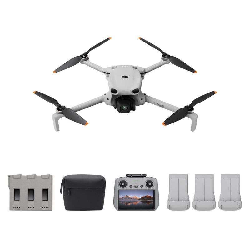 DJI Lito X1 Fly More Combo Plus with RC-2 Remote Controller - Grey, Silver/Grey - Image 1