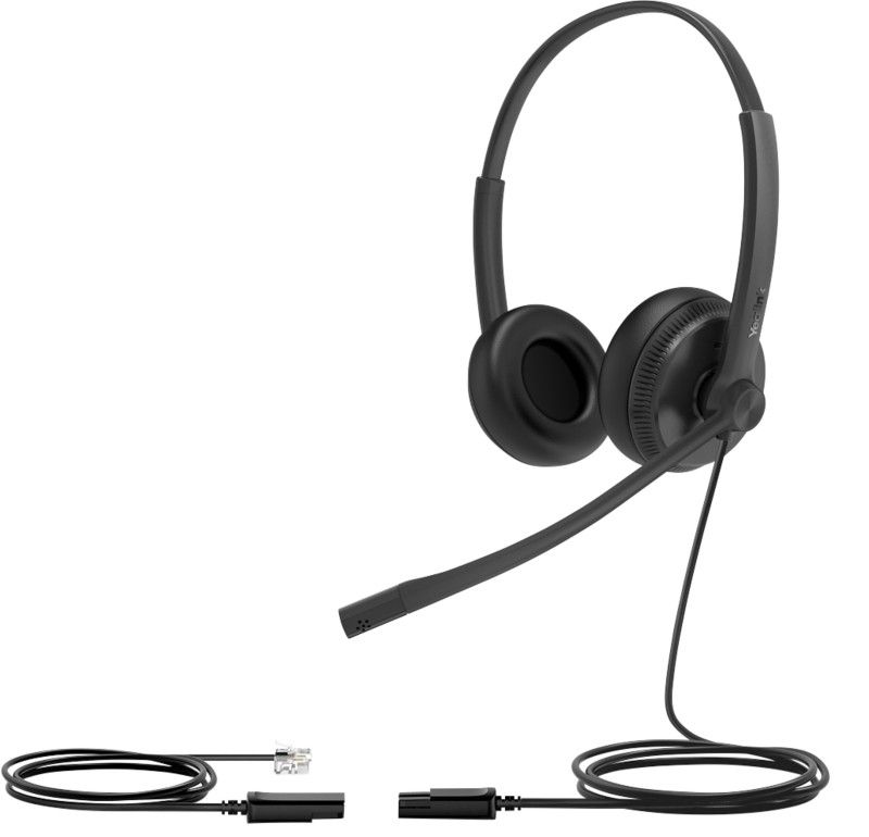 Yealink YHS34 Headset Wired Head-band Calls/Music Black - Image 1