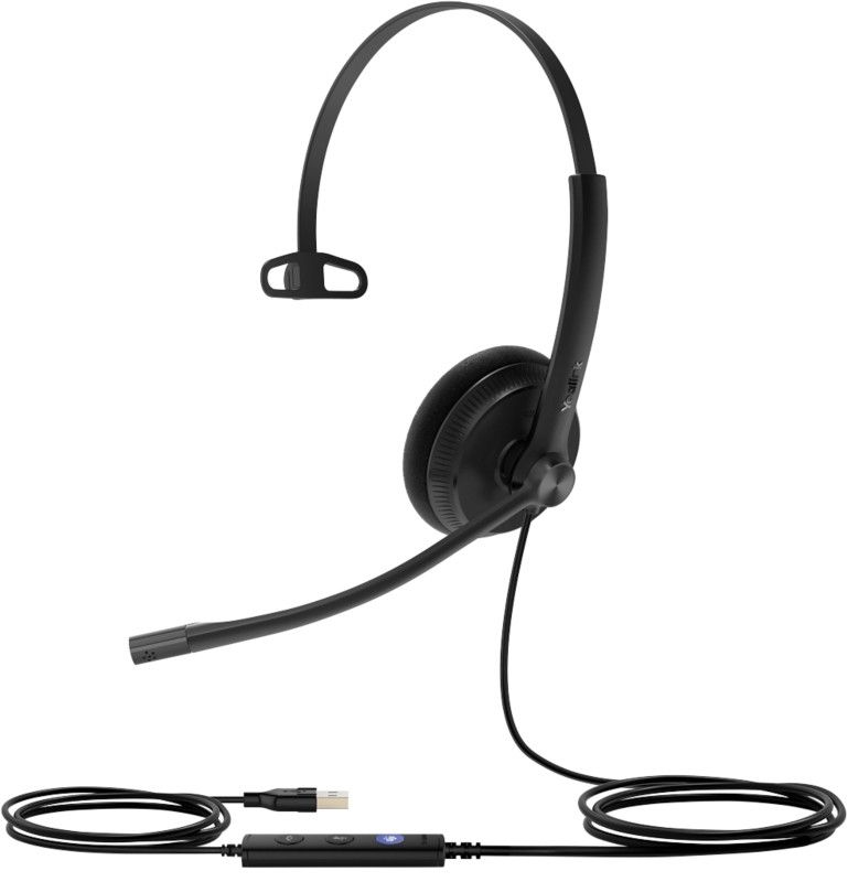 Yealink UH34 Lite Headset Wired Head-band Office/Call center Black - Image 1