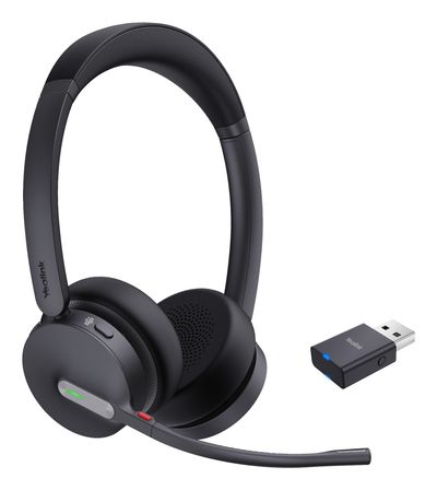 Yealink WH64 Hybrid Dual Teams Headset Wireless Head-band Office/Call center Micro-USB Bluetooth Black - Thumbnail 2