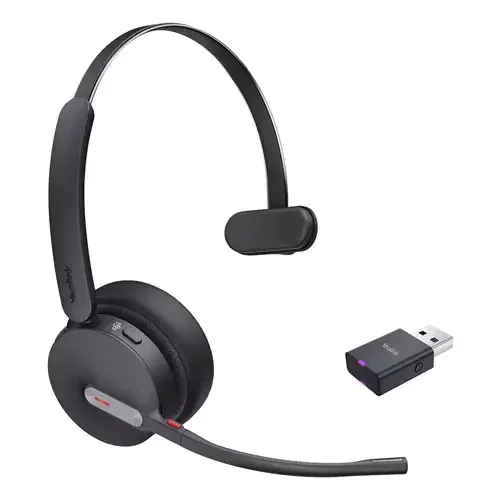 Yealink WH64 Hybrid Mono Teams Headset Wireless Head-band Office/Call center Micro-USB Bluetooth Black - Image 1