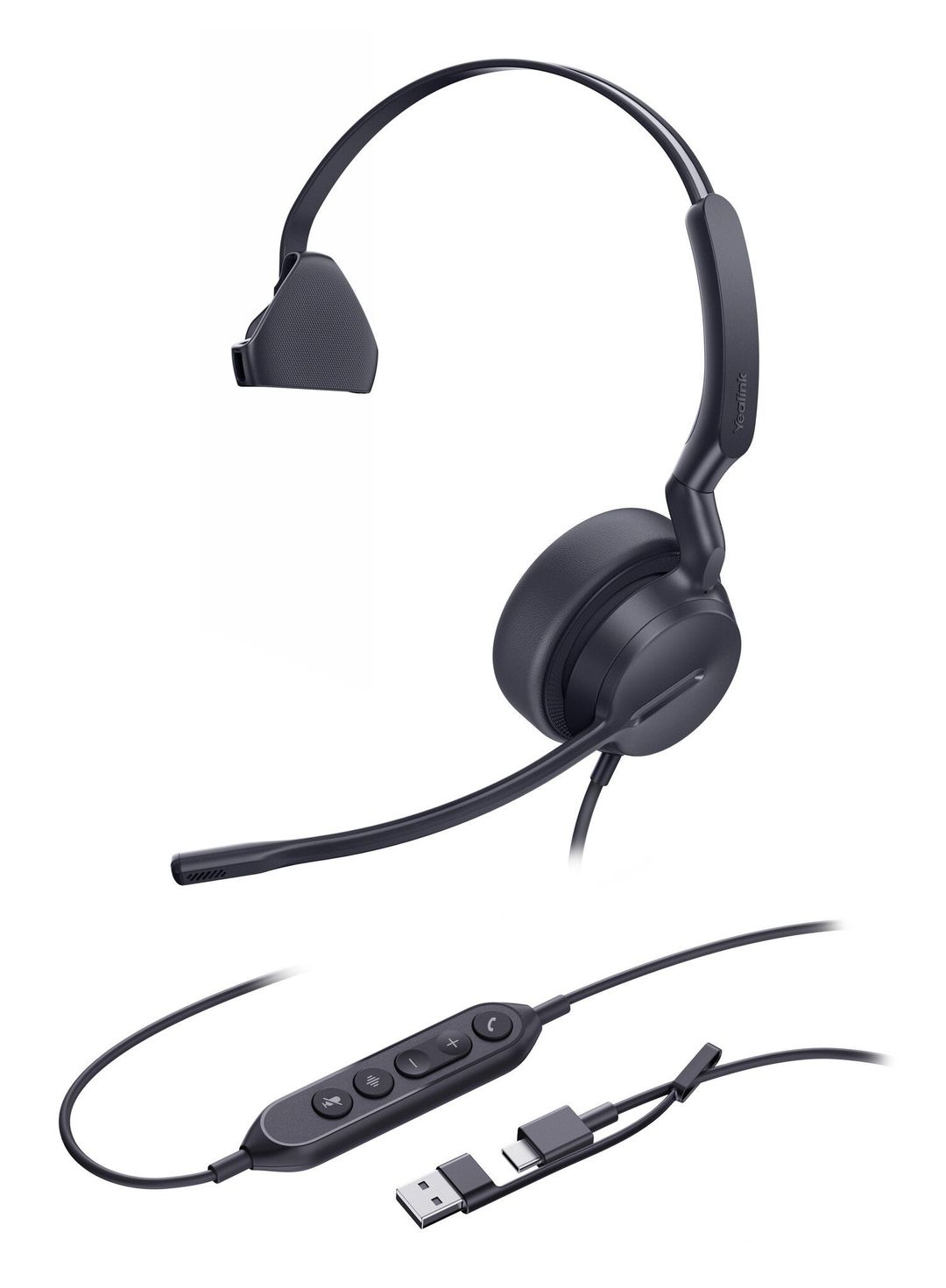 Yealink UH42 Mono USB-C/A Headset - Image 1