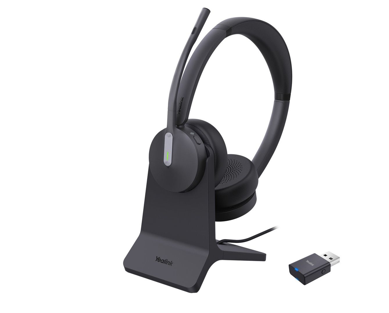 Yealink WH64 Hybrid Dual with Charging Stand Headset - Image 1