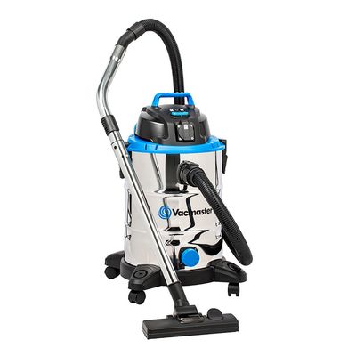 VACMASTER Power 30 PTO Cylinder Wet & Dry Vacuum Cleaner - Silver & Black, Silver/Grey,Black