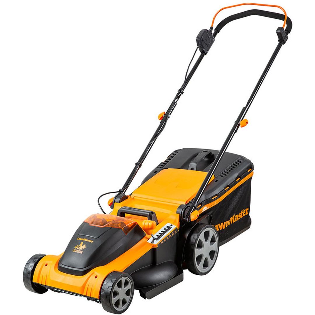 LAWNMASTER CLMF4841E-01 Cordless Rotary Lawn Mower - Orange & Black - Image 1