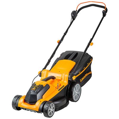 LAWNMASTER MX 24 V Cordless Rotary Lawn Mower with 2 batteries - Orange & Black