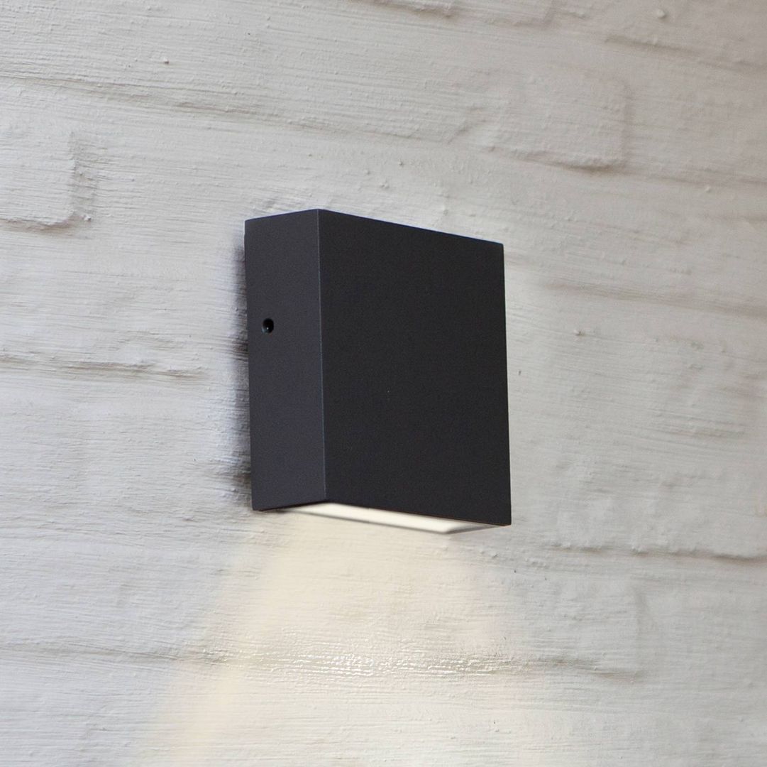 LUTEC Gemini XF LED outdoor wall lamp, aluminium, grey - Image 1