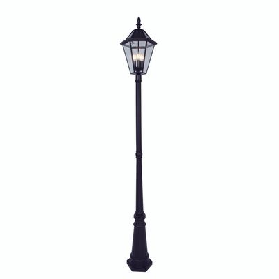 LUTEC LONDON LED solar outdoor light, black, height 227 cm, IP44 - Thumbnail 2