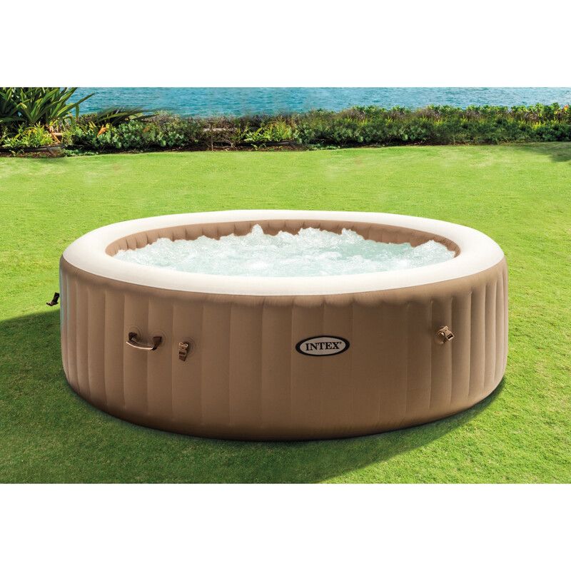 INTEX Pure Spa Bubble Massage Inflatable Hot Tub - 8 people, Khaki - Image 1