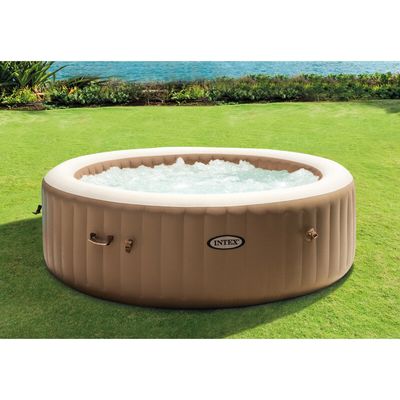 INTEX Pure Spa Bubble Massage Inflatable Hot Tub - 8 people, Khaki