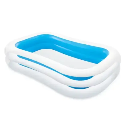 INTEX Swim Center Inflatable Family Pool - Green & White - Thumbnail 2