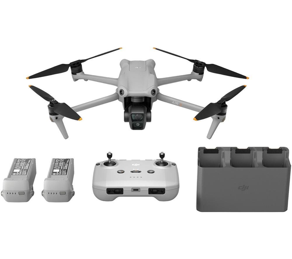 DJI Air 3 Drone Fly More Combo with RC-N2 Remote Controller - Grey, Silver/Grey - Image 1