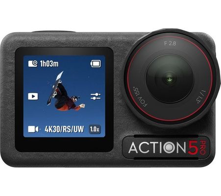 DJI Osmo Action 5 Pro 4K Ultra HD Action Camera Adventure Combo - Black, Black