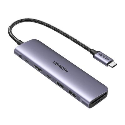 Ugreen 15214 laptop dock/port replicator Wired USB 3.2 Gen 1 (3.1 Gen 1) Type-C Lilac, Metallic - Thumbnail 2