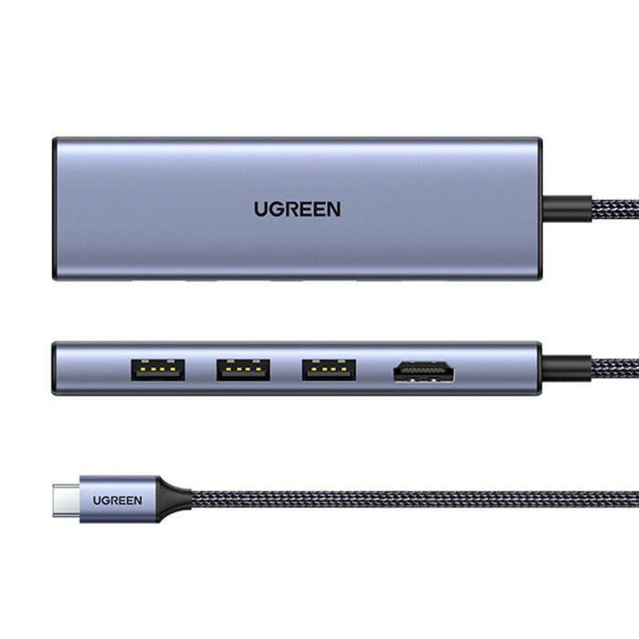 Ugreen 20956A interface hub USB Type-C 5000 Mbit/s Silver - Image 1