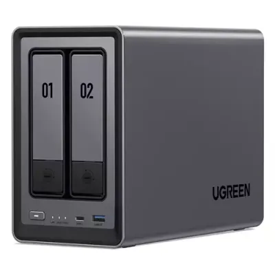 Ugreen NETWORK ATTACHED DXP2800 DISKLESS UK NAS Desktop Intel® N N100 8 GB DDR5 0 TB UGOS PRO - Thumbnail 2